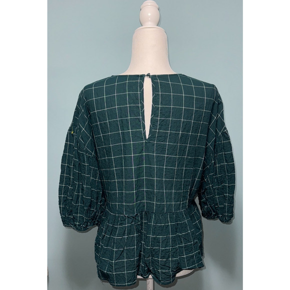 A New Day Women Medium Top Puff Sleeve Classic Holiday Interview Preppy - Picture 2 of 7